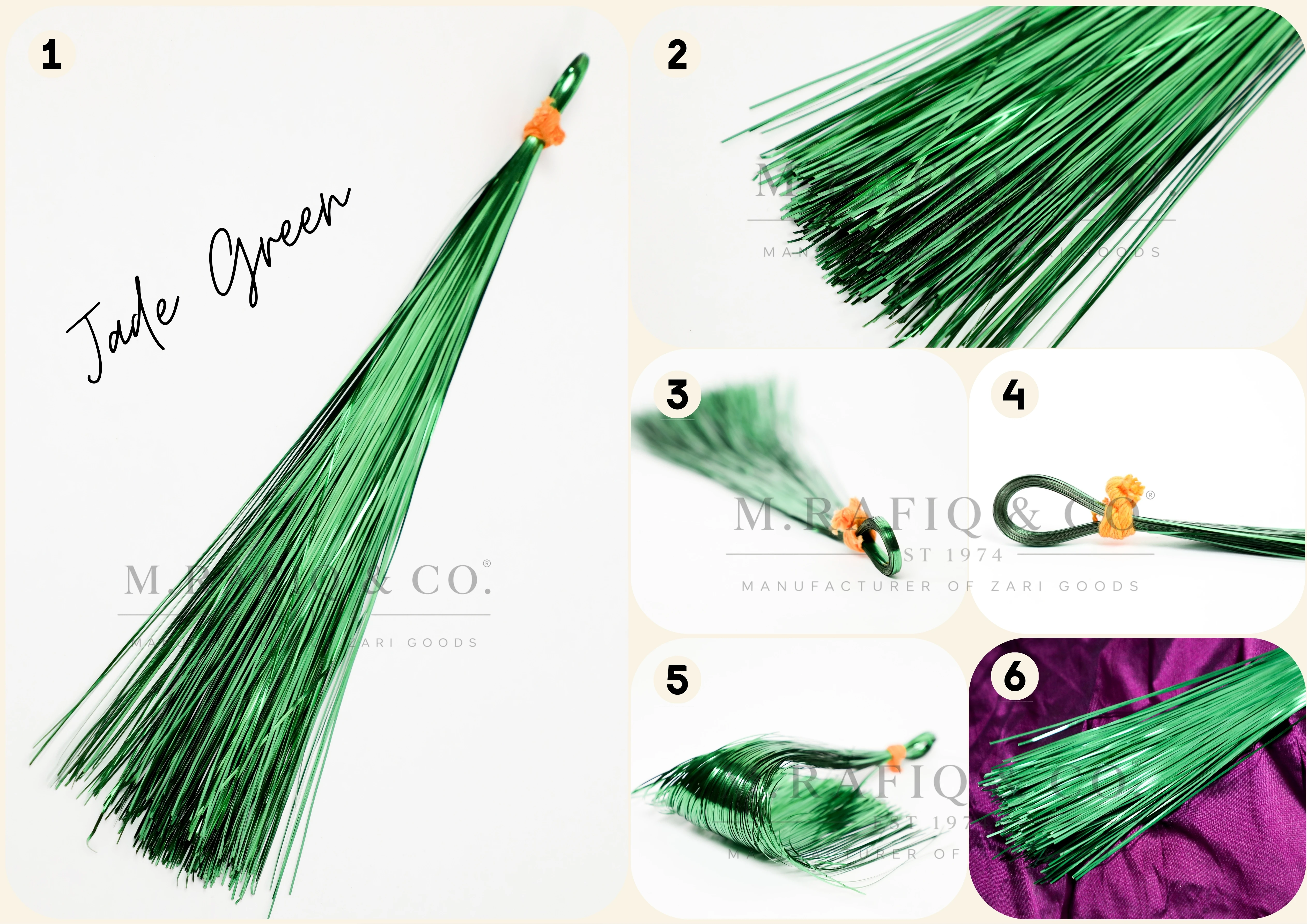 Jade Green Flat Metallic Strip spool